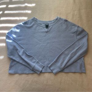 Wild Fable Blue Long Sleeve Crop Top